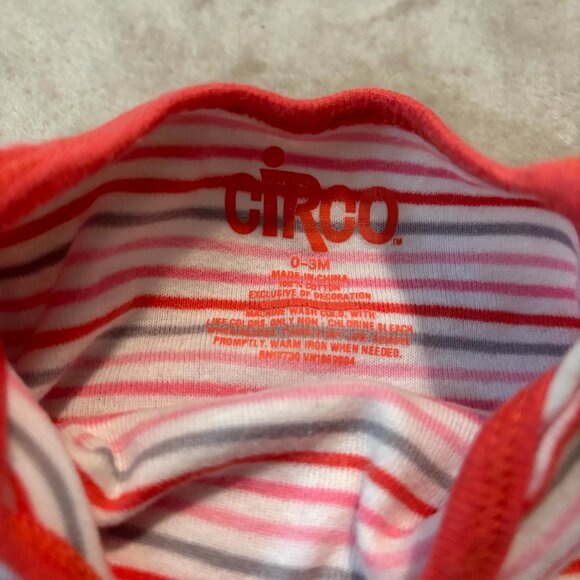 Carter’s & Circo Baby Girls Gown Set of 3 | 0–3M Floral, Stripe & Bow Print Slee - Picture 6 of 12